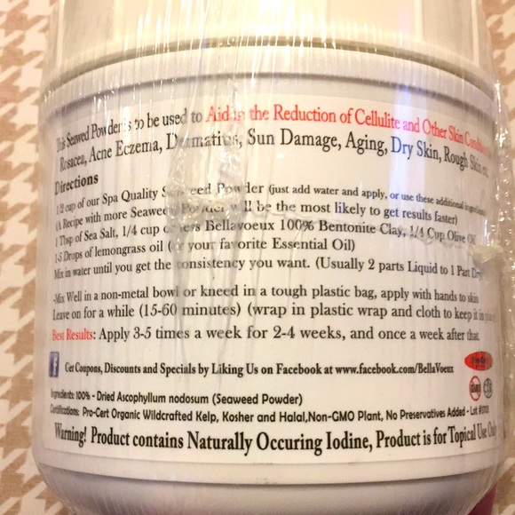 ⭐️ HOST PICK! ⭐️ NWT. BellaVoeux Seaweed Powder for cellulite reduction. - Picture 4 of 5
